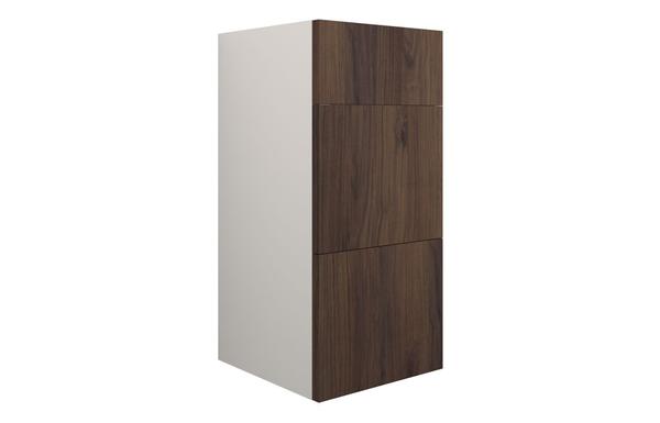Eden 300mm Standard 3 Drawer Unit - Warm Walnut (Grey Cab)